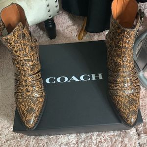 Coach snakeskin ankle boots. 100% authentic ! ✨